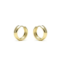 Pendientes de 16mm de diámetro acabado Oro Amarillo de 18k - Apruk