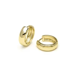 Pendientes de 16mm de diámetro acabado Oro Amarillo de 18k - Apruk