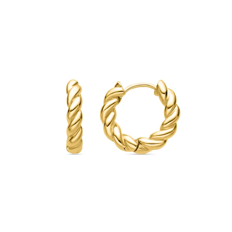 Pendientes de 20mm de diámetro acabado Oro Amarillo 18K - Tansit