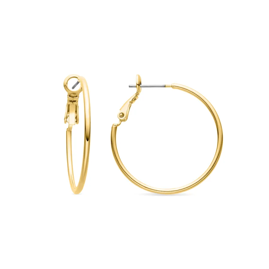 Pendientes de 30mm de diámetro acabado Oro Amarillo de 18k - Kelxo