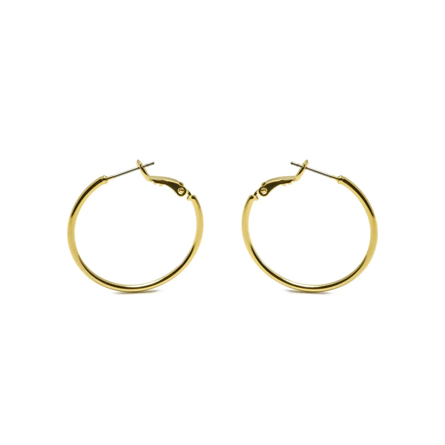 Pendientes de 30mm de diámetro acabado Oro Amarillo de 18k - Kelxo