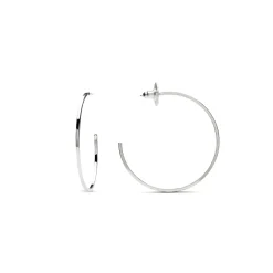 Pendientes de 48mm de diámetro acabados en rodio - Nemar