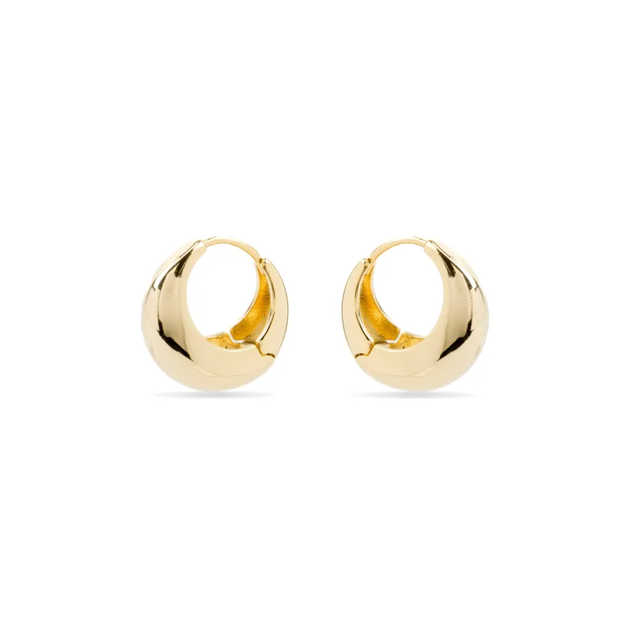 Pendientes de 20mm de diámetro acabado Oro Amarillo 18k - Zatar