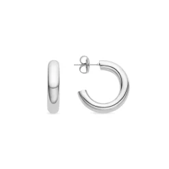Pendientes de 13mm de diámetro acabados en rodio - Shiwa