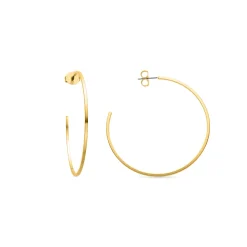 Pendientes de 60mm de diámetro acabado Oro Amarillo de 18k - Adron