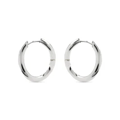 Pendientes de 18,5mm de diámetro acabado plata - Lial