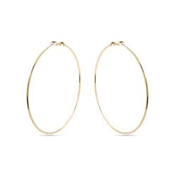 Pendientes de 70mm de diámetro acabado Oro Amarillo de 18k - Kelxo