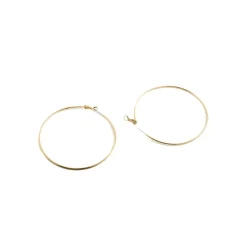 Pendientes de 70mm de diámetro acabado Oro Amarillo de 18k - Kelxo