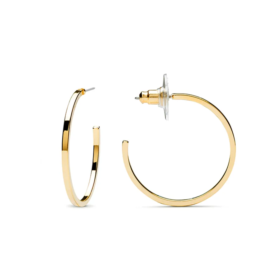 Pendientes de 20mm de diámetro acabado Oro Amarillo de 18K - Tellahe