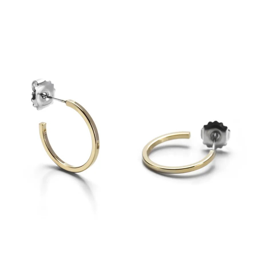 Pendientes de 20mm de diámetro acabado Oro Amarillo de 18K - Tellahe