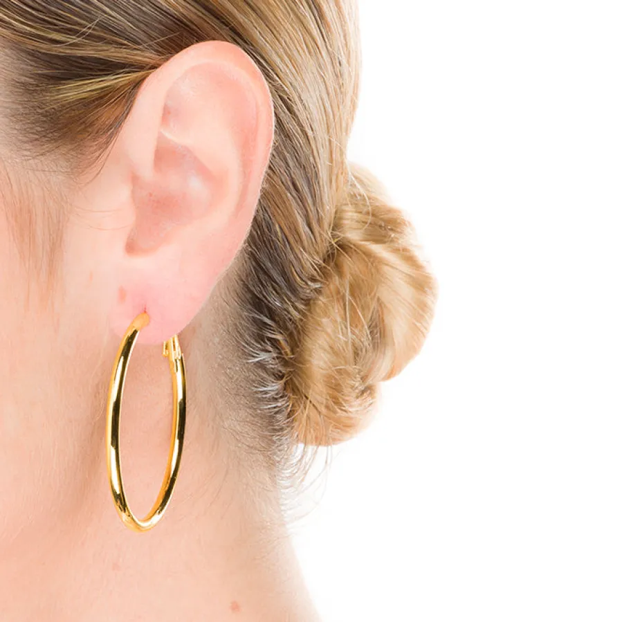 Pendientes de 45mm de diámetro acabado Oro Amarillo de 18K - Shashe
