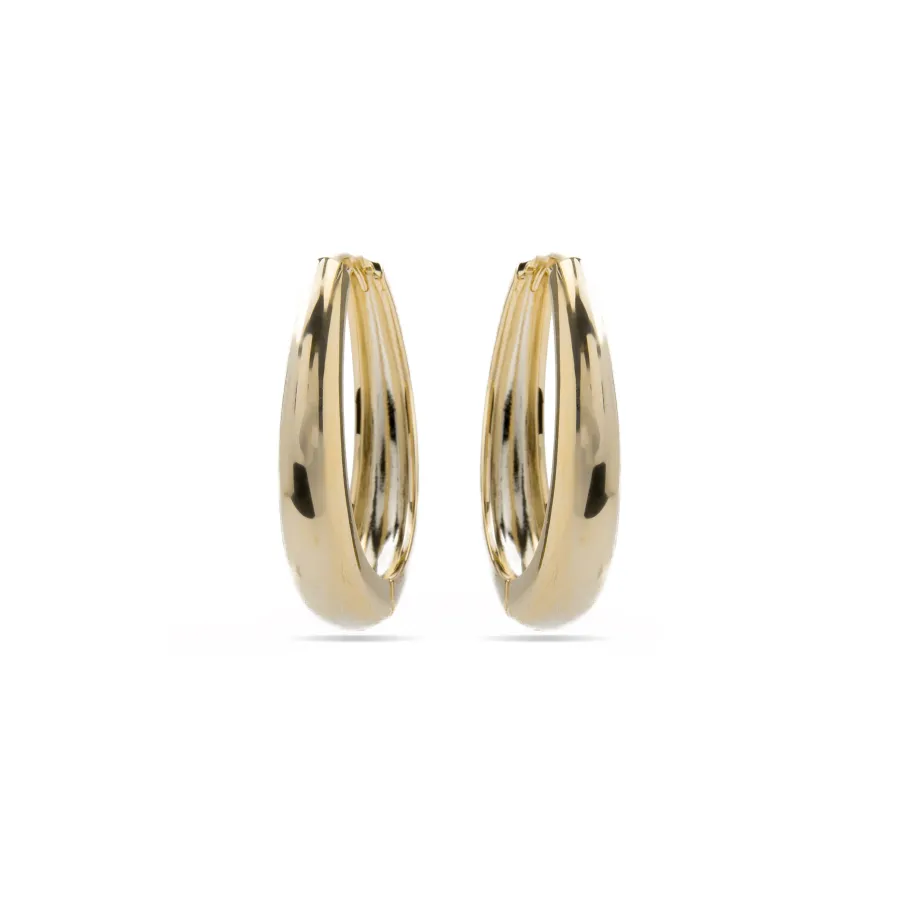 Pendientes de 31mm de diámetro acabado Oro Amarillo 18K - Aima