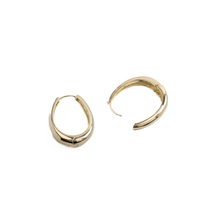 Pendientes de 31mm de diámetro acabado Oro Amarillo 18K - Aima