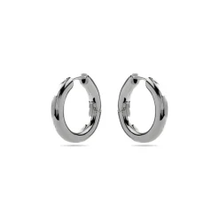 Pendientes de 18mm de diámetro acabados en rodio - Sinem
