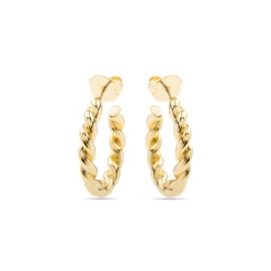 Pendientes de 30mm de diámetro acabado Oro Amarillo 18K - Imcaki
