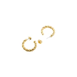 Pendientes de 30mm de diámetro acabado Oro Amarillo 18K - Imcaki