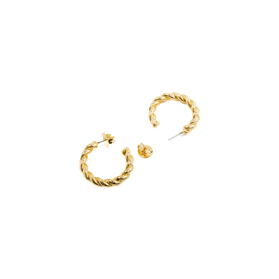 Pendientes de 30mm de diámetro acabado Oro Amarillo 18K - Imcaki
