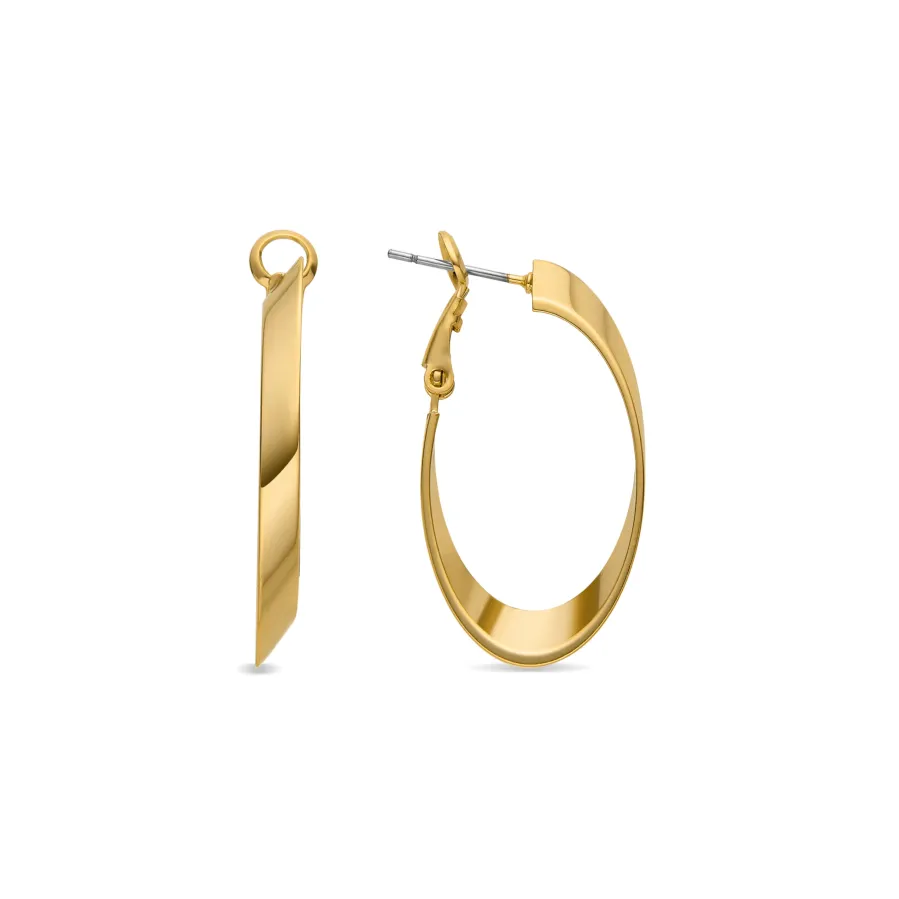 Pendientes de 35mm de diámetro acabado Oro Amarillo 18k - Drola