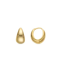 Pendientes de 17mm de diámetro acabado Oro Amarillo 18k - Mickra