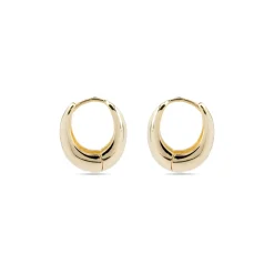 Pendientes de 17mm de diámetro acabado Oro Amarillo 18k - Mickra