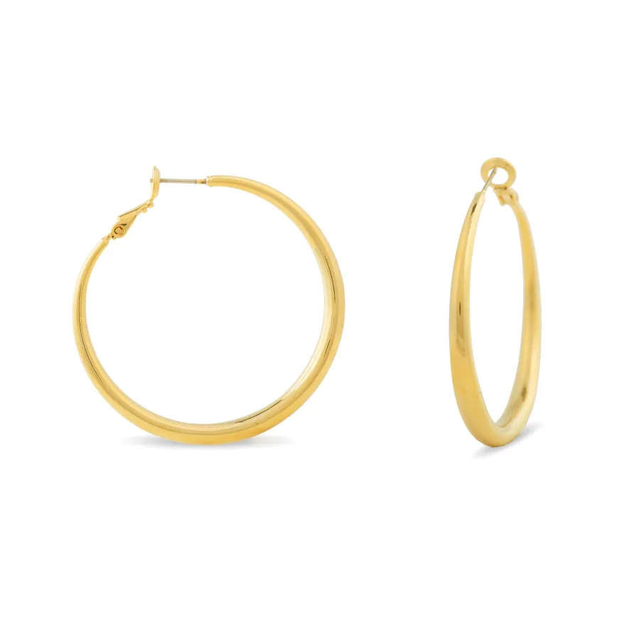 Pendientes de 41mm de diámetro acabado Oro Amarillo de 18K - Sira