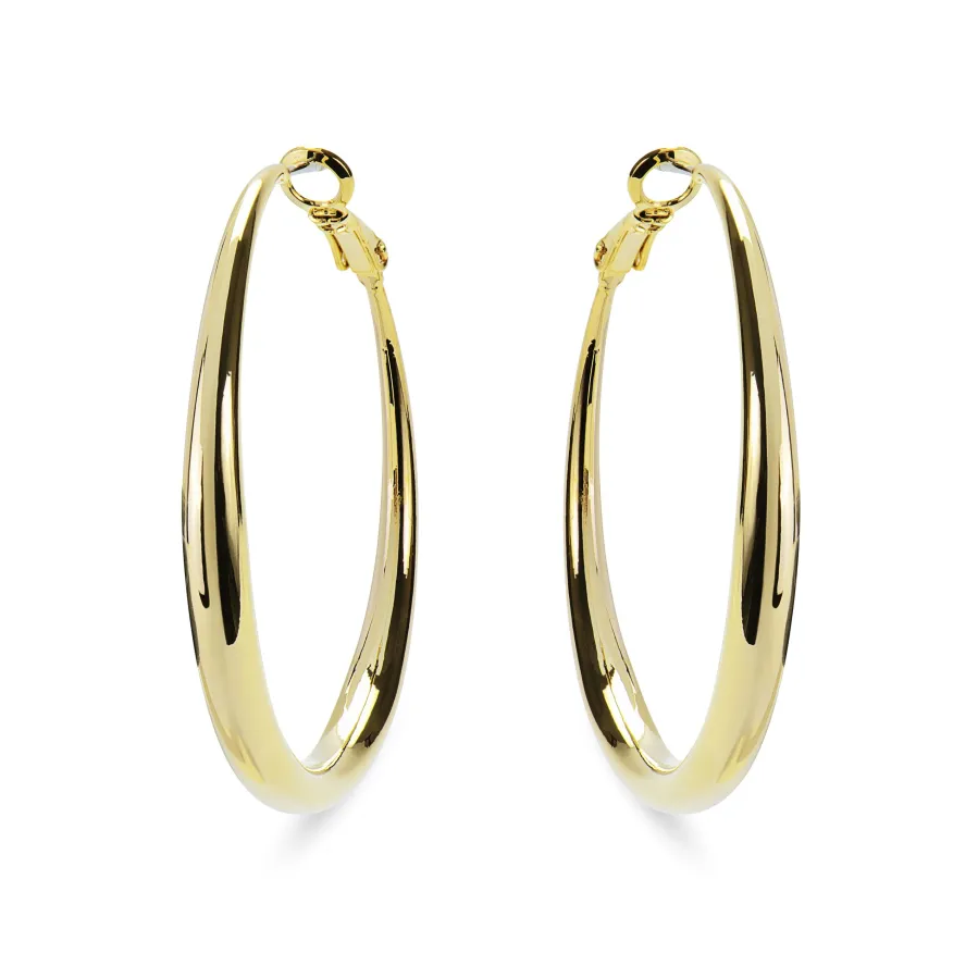 Pendientes de 41mm de diámetro acabado Oro Amarillo de 18K - Sira