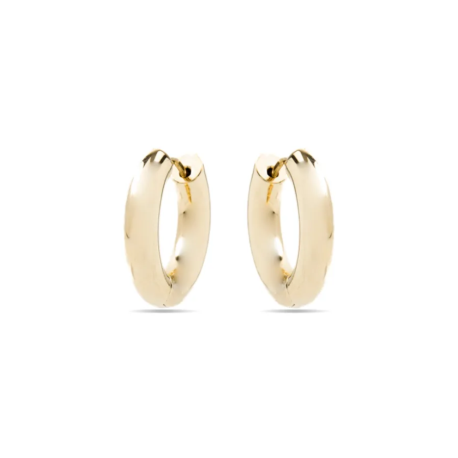 Pendientes de 24mm de diámetro acabado Oro Amarillo 18K - Saura