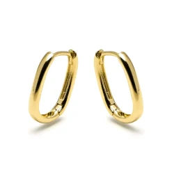 Pendientes de 14mm de diámetro acabado Oro Amarillo de 18K - Wiselu