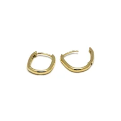 Pendientes de 14mm de diámetro acabado Oro Amarillo de 18K - Wiselu