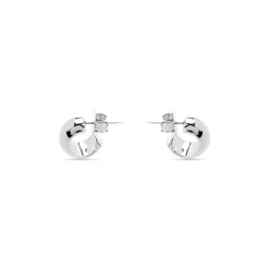 Pendientes de 12,5mm de diámetro acabado plata - Metha