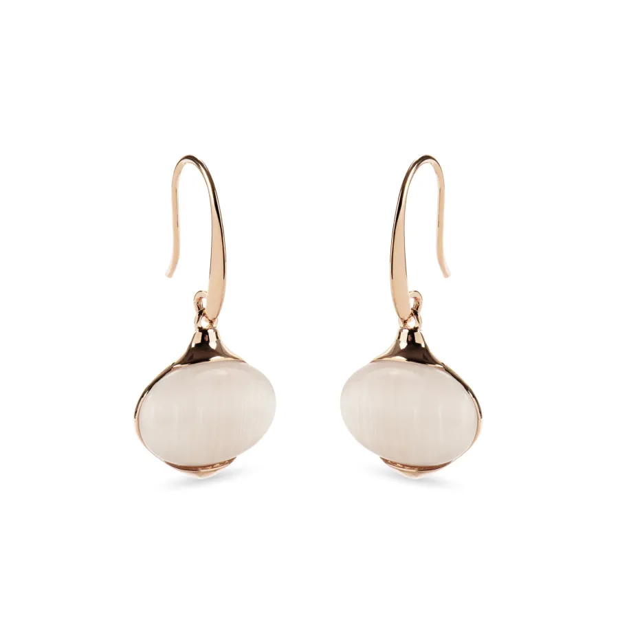 Pendientes de Ojo de Gato acabados en oro rosa 18K - Jelani