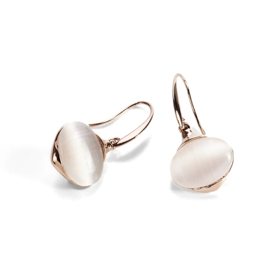 Pendientes de Ojo de Gato acabados en oro rosa 18K - Jelani