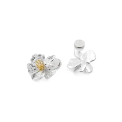 Pendientes de Perla Blanca Acabado En Plata - Besion