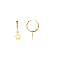 Pendientes de Plata de Ley 925 acabados en oro amarillo 18K - Essential