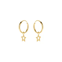 Pendientes de Plata de Ley 925 acabados en oro amarillo 18K - Essential