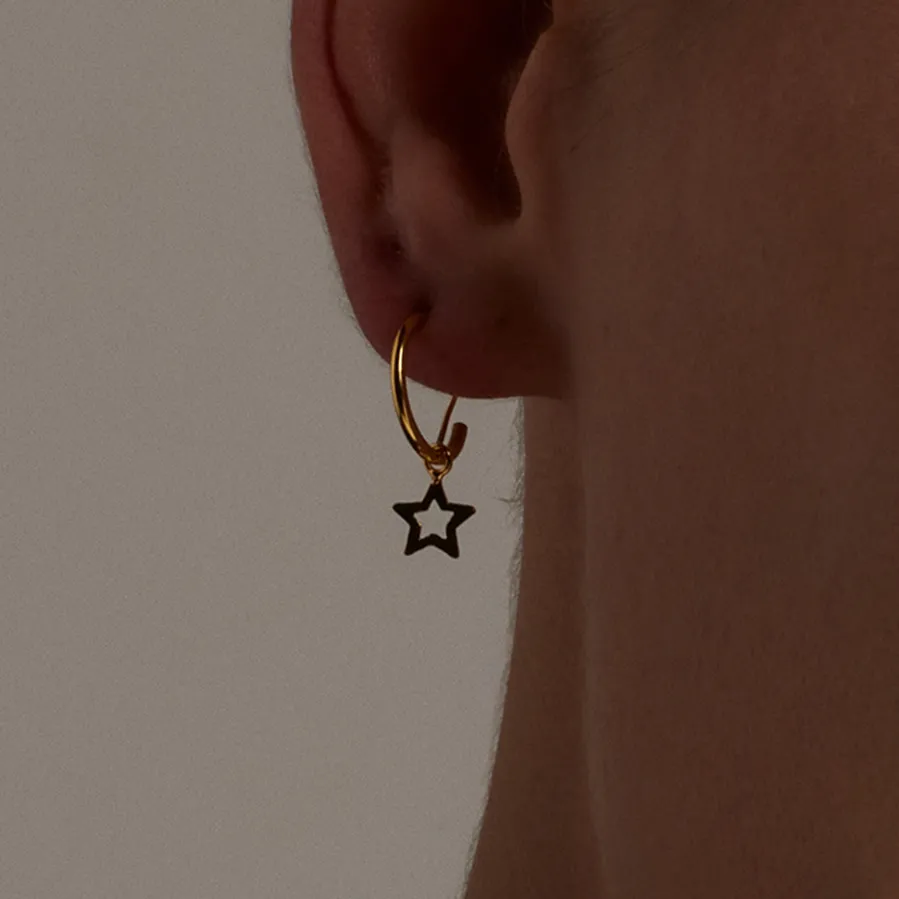 Pendientes de Plata de Ley 925 acabados en oro amarillo 18K - Essential