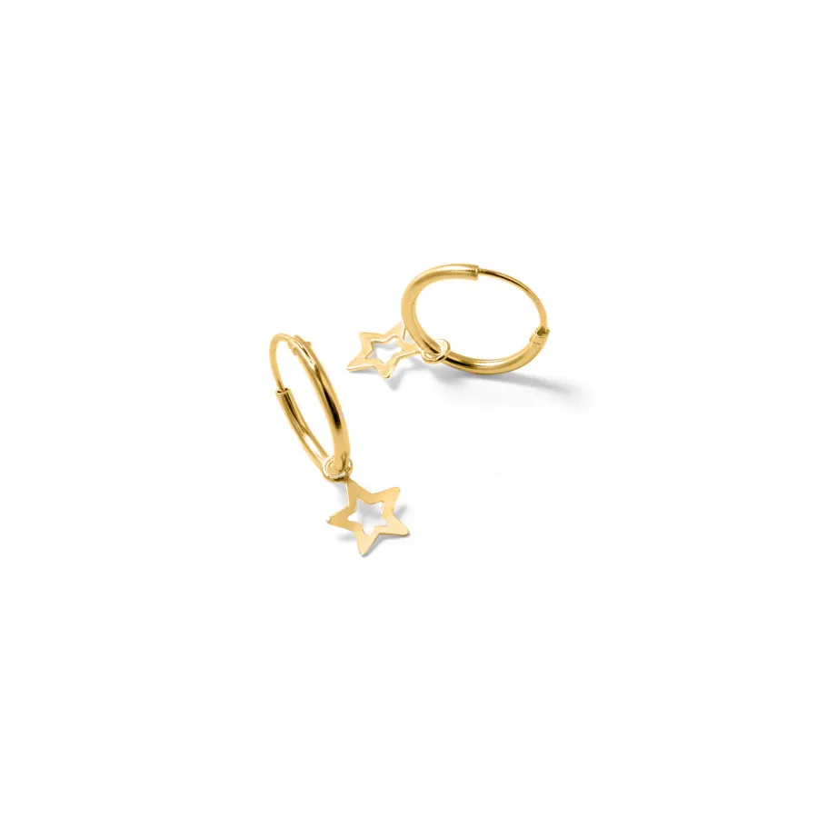 Pendientes de Plata de Ley 925 acabados en oro amarillo 18K - Essential