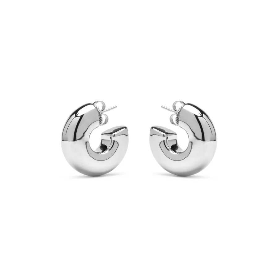 Pendientes de Plata de Ley 925 yacabado rodio - Fike