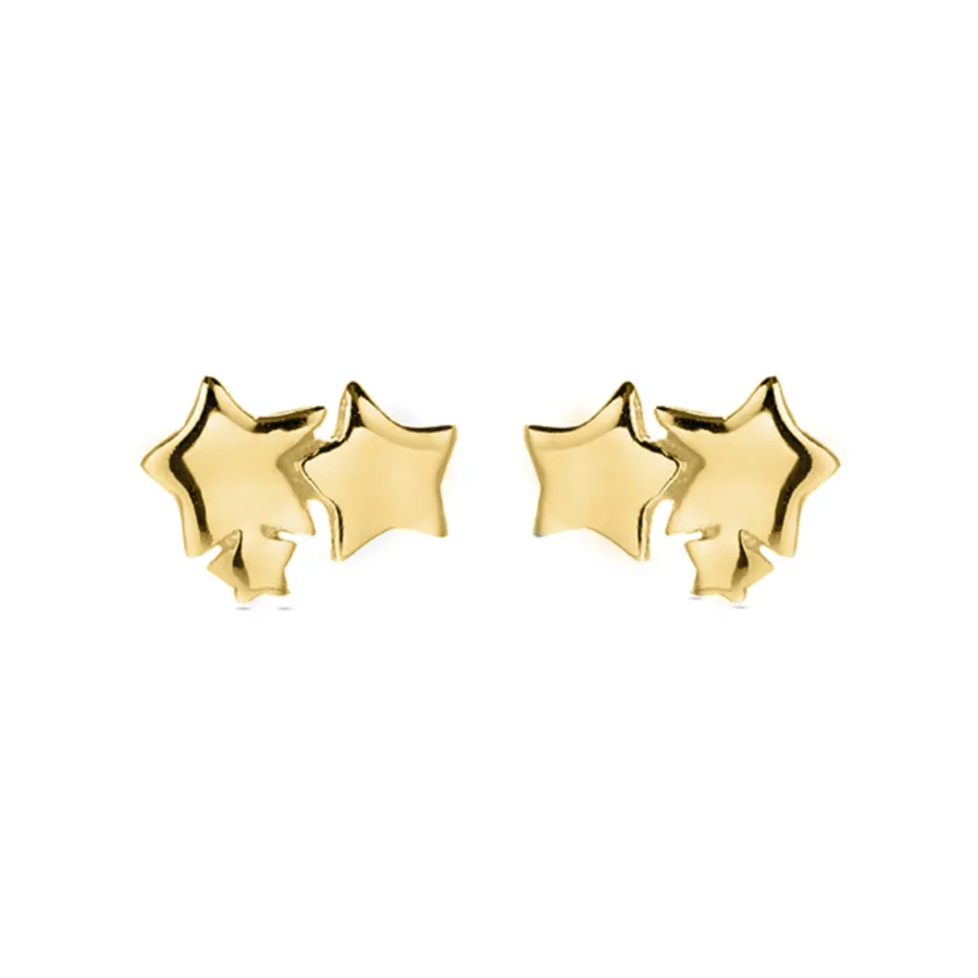 Pendientes de Plata de Ley 925 acabados en oro amarillo 18K - Essential