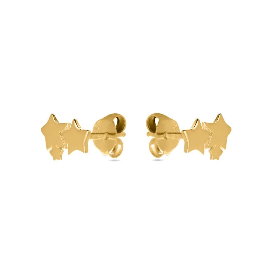 Pendientes de Plata de Ley 925 acabados en oro amarillo 18K - Essential