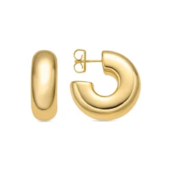 Pendientes de Plata de Ley 925 y acabado oro amarillo de 18k- Fike