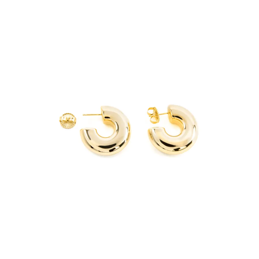 Pendientes de Plata de Ley 925 y acabado oro amarillo de 18k- Fike