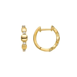 Pendientes de Plata de Ley 925 y Circonita Brillante acabado oro amarillo de 18k - Sures