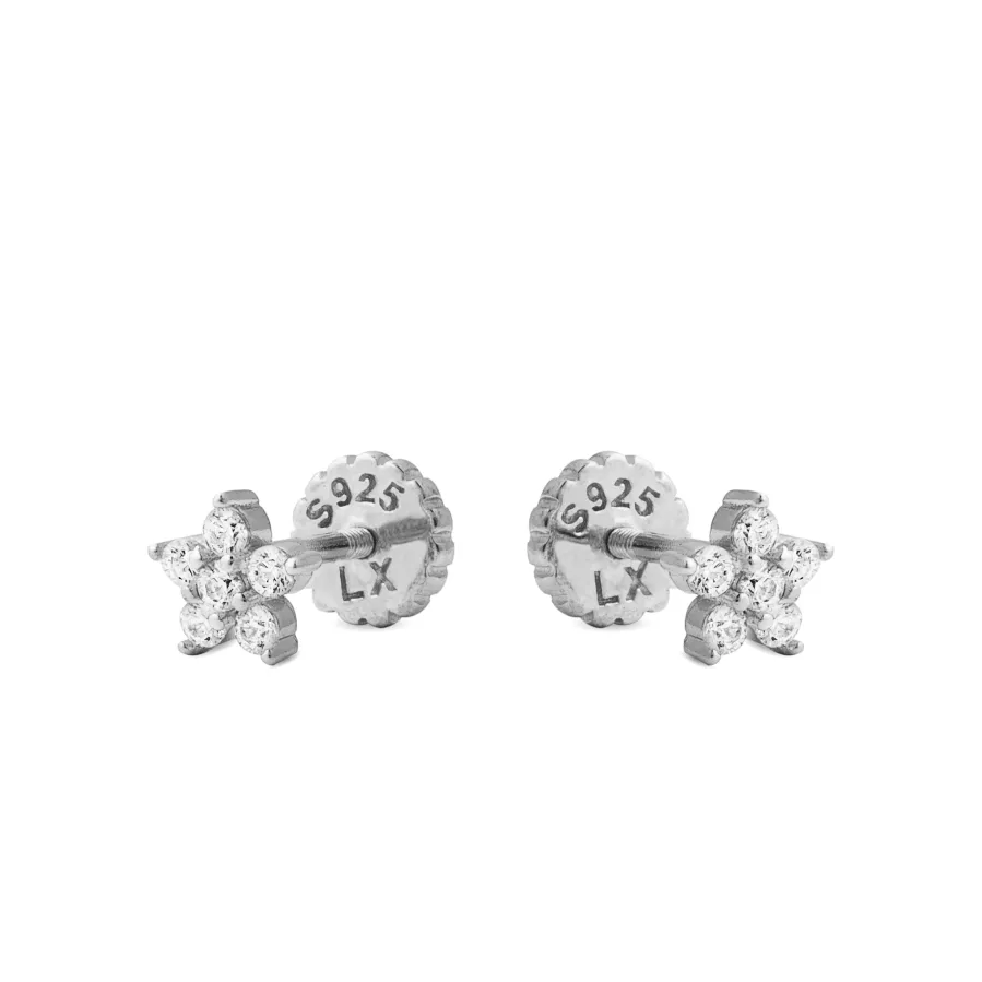 Pendientes de Plata de Ley 925 con Circonita Brillante acabados en rodio - Anba