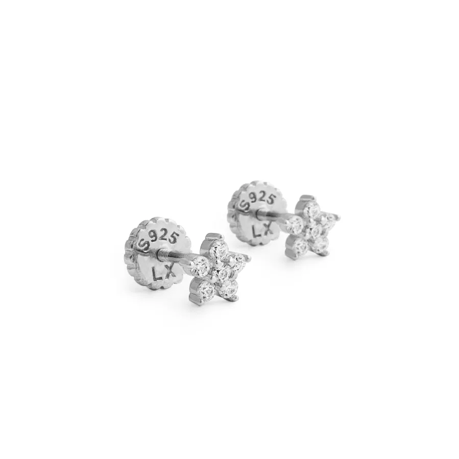 Pendientes de Plata de Ley 925 con Circonita Brillante acabados en rodio - Anba