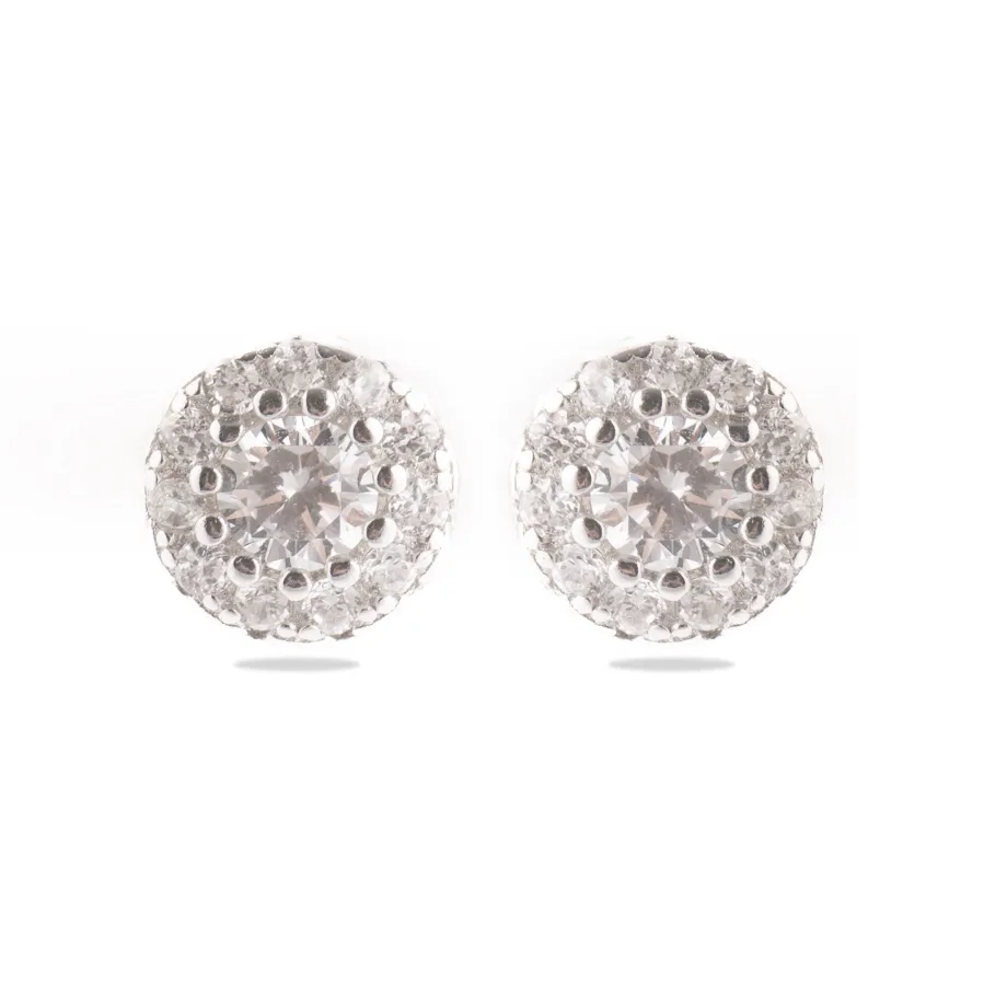 Pendientes de Plata de Ley 925 con Circonita Brillante acabados en rodio - Thib