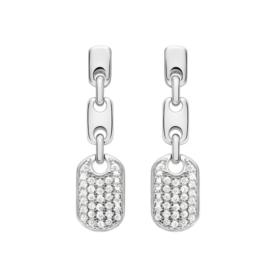 Pendientes de Plata de Ley 925 y Circonita Brillante acabado en rodio - Loley