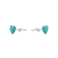 Pendientes de Plata de Ley 925 y Circonita Aguamarina acabado en rodio - Ukzel
