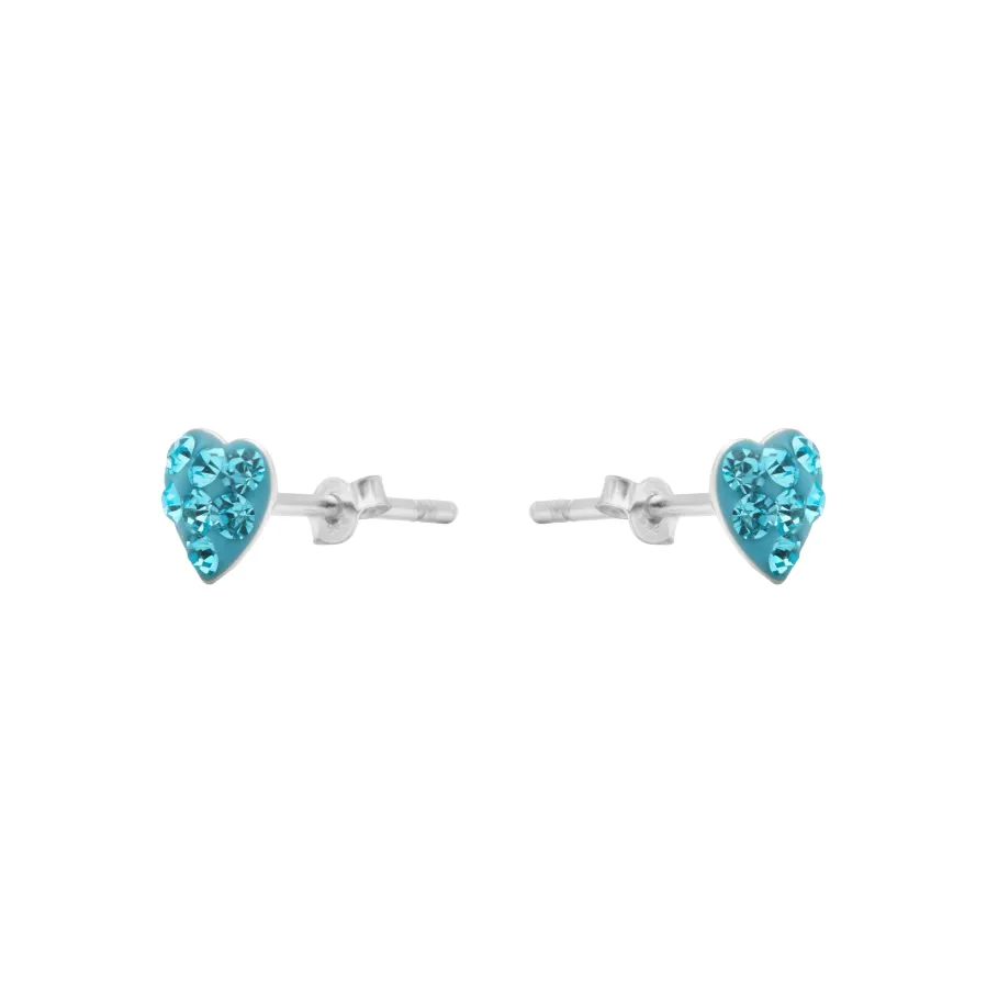 Pendientes de Plata de Ley 925 y Circonita Aguamarina acabado en rodio - Ukzel