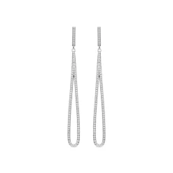 Pendientes de Plata de Ley 925 y Circonita Brillante acabados en rodio - Xiyah